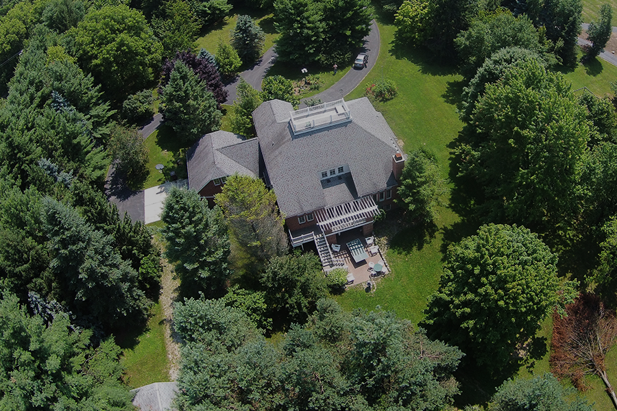 Aerial view of property found through real estate services